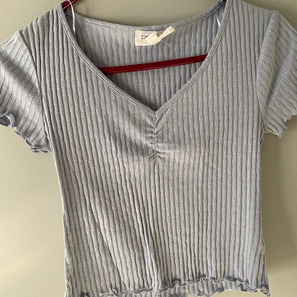 Blue cropped top
